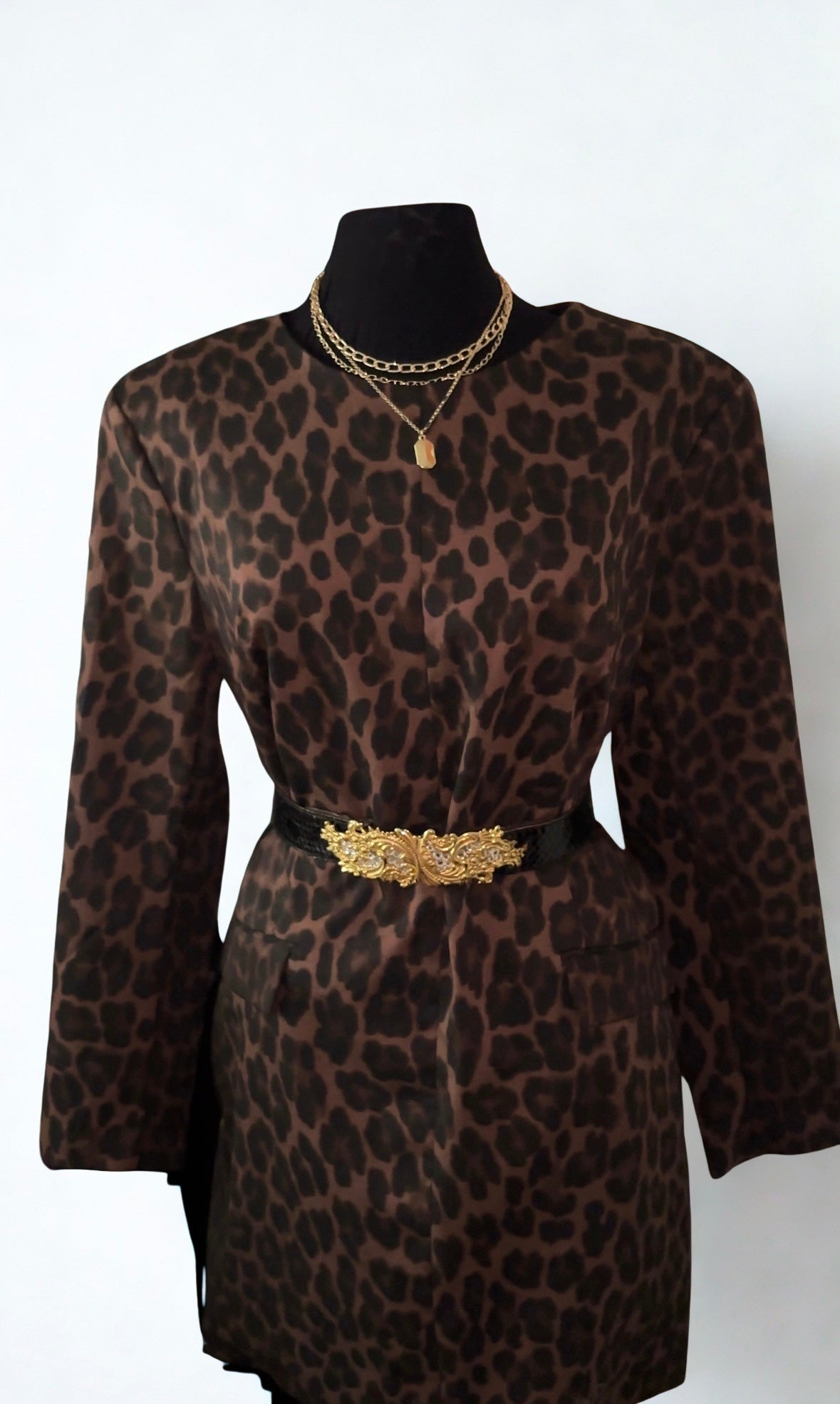 Luxe Leopard Mini Dress