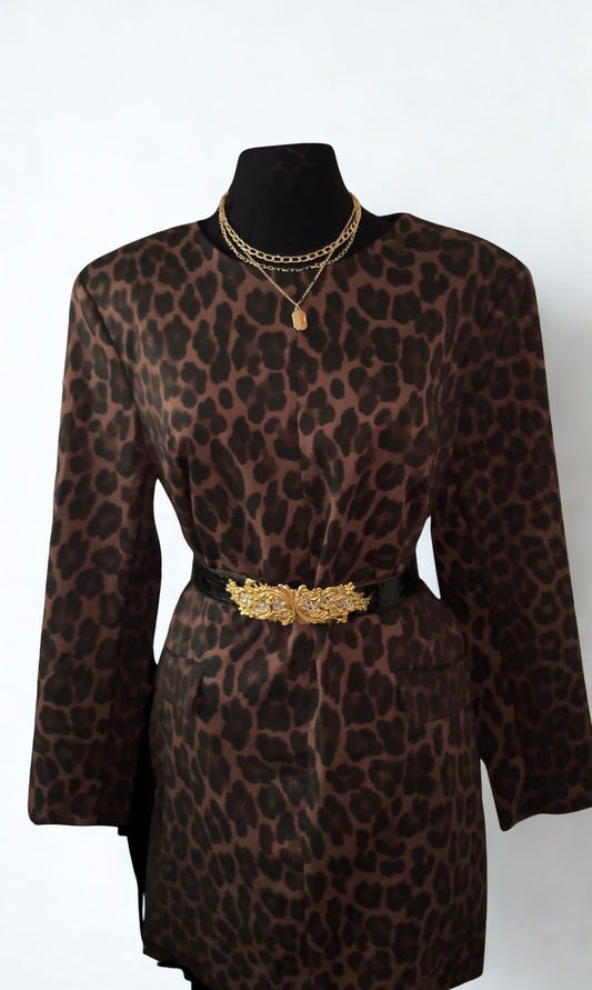 Luxe Leopard Mini Dress
