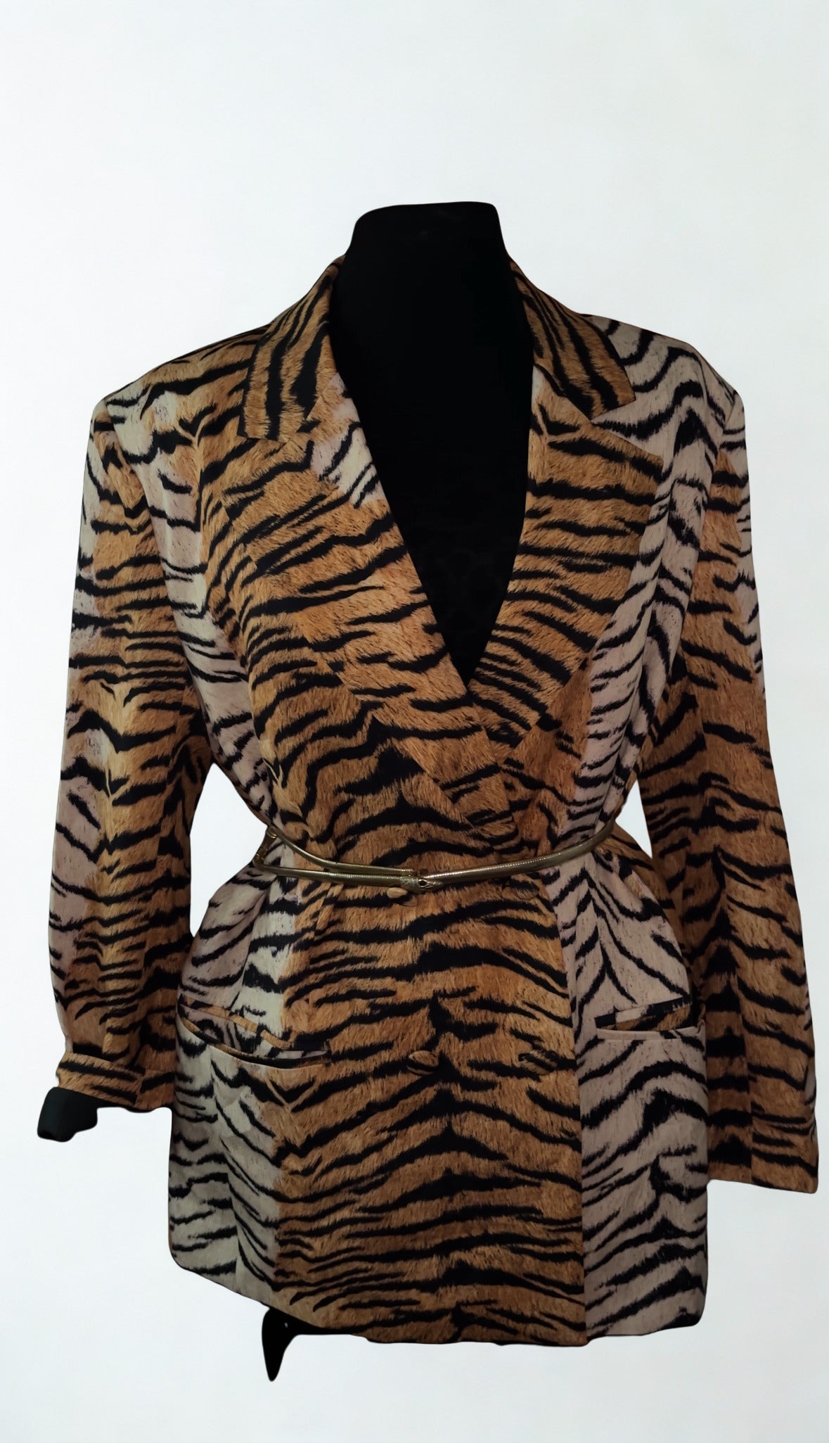 Tiger Stripe Longline Blazer