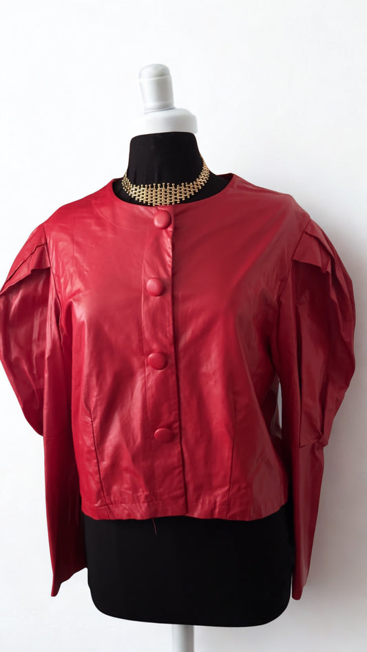 Crimson Puff Blazer